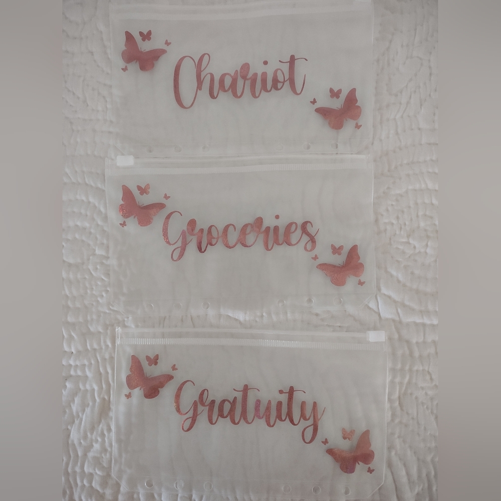 A6 Butterfly Glitter Budget Binder - Picture 4 of 8